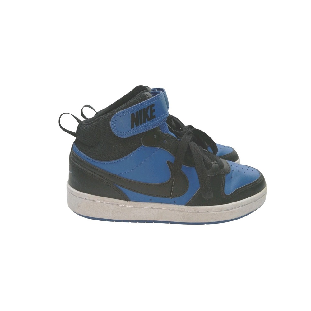 Nike Boys sz 4.5y Court Borough Mid 2 CD7782-404 Blue Basketball Shoes Sneakers